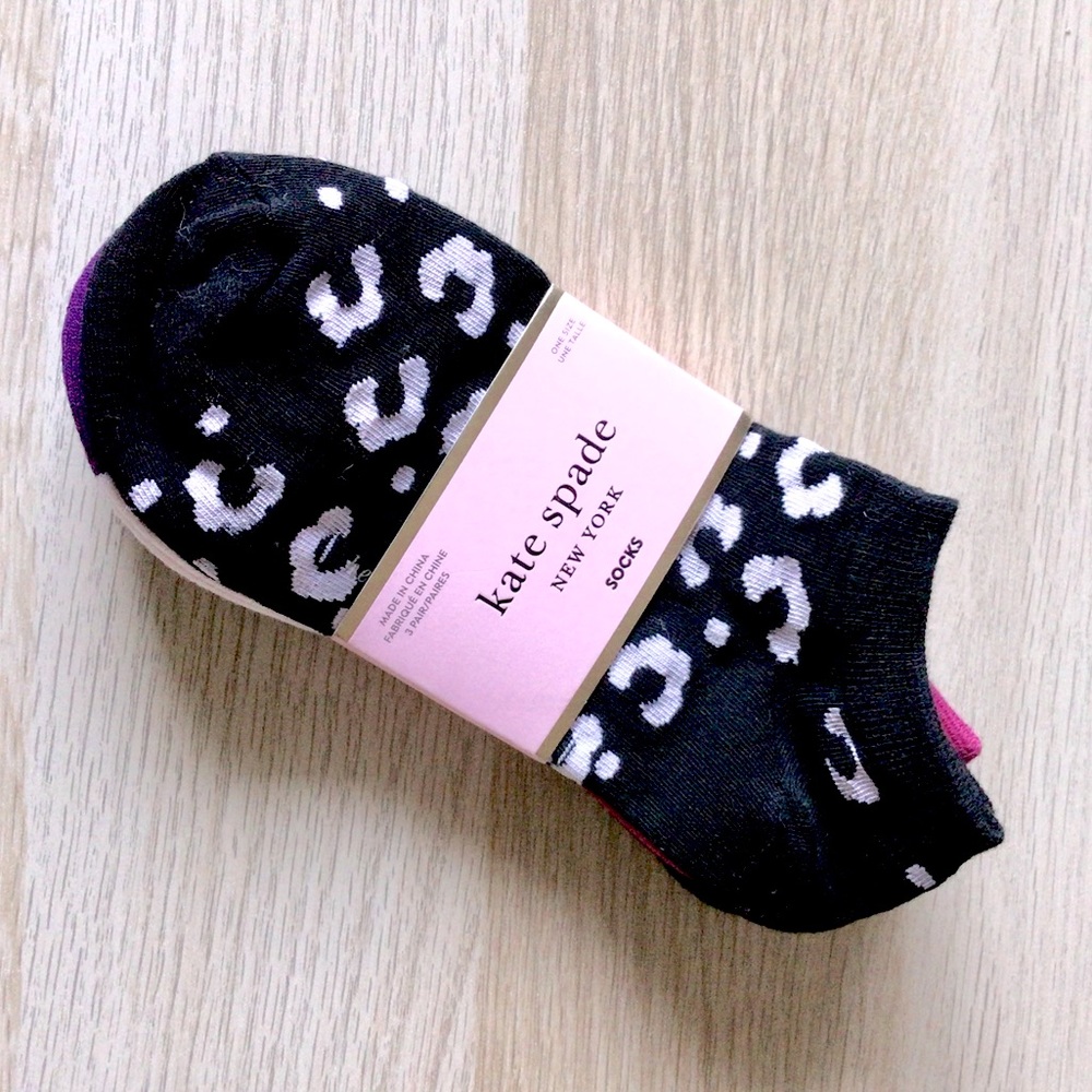 NWT Kate Spade 3-pck Socks